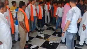 झंझारपुर में एनडीए से जेडीयू उम्मीदवार रामप्रीत मंडल का बीजेपी कार्यकर्ताओं ने किया विरोध